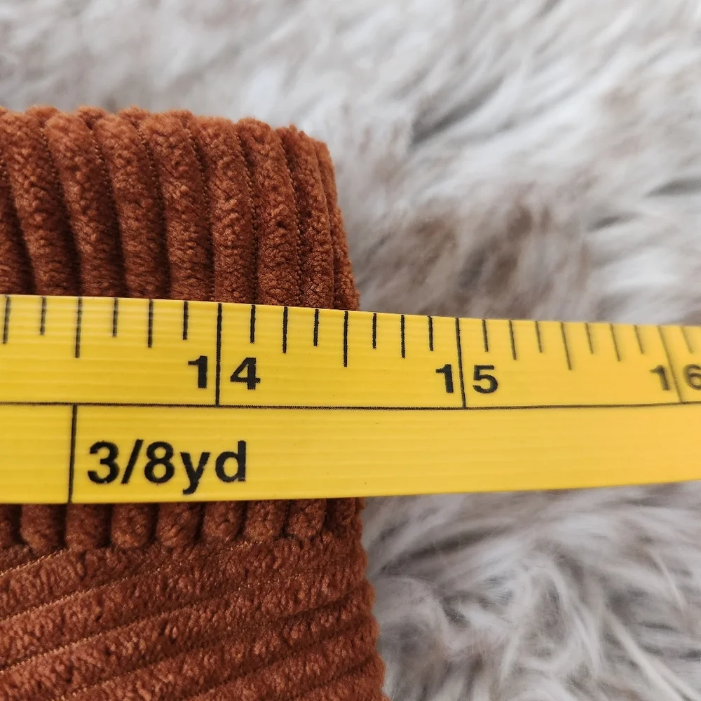 SHEIN Brown Corduroy‎ Overall Mini Dress Women's Size Medium